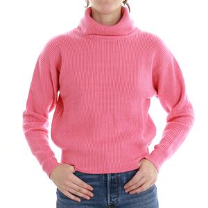 MAGLIA COLLO ALTO ROSA